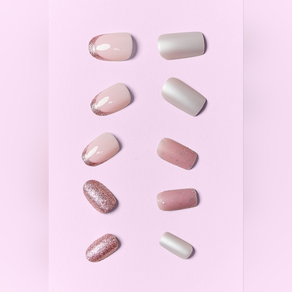 SO PINK BEAUTY Blush Bliss Press On Nails 2 Pack Set Includes The Glue - Picture 2 of 3